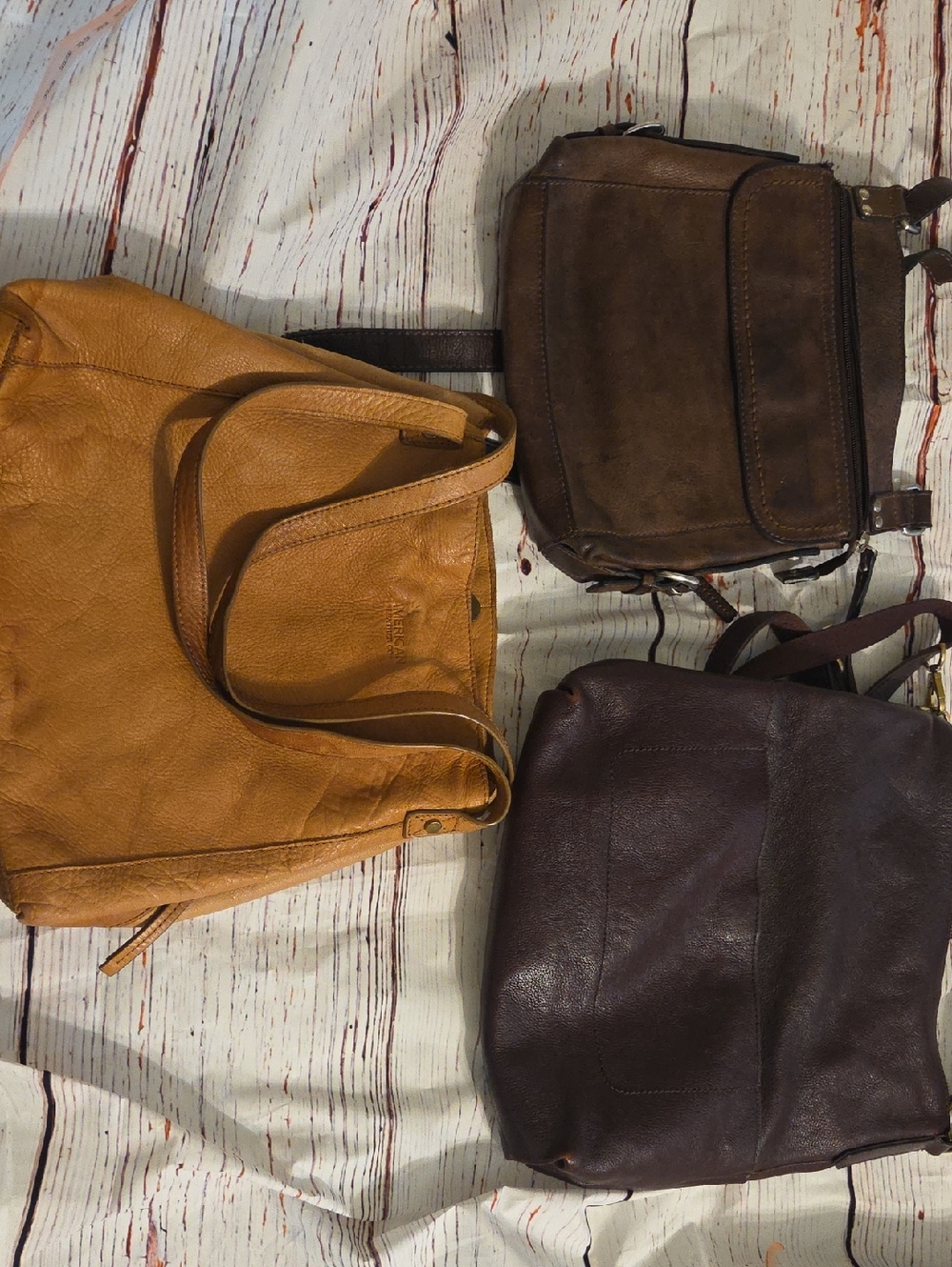 Leather PURSE lot, Women's Tan Leather Tote Bag - Classic Everyday Shoulder Bag